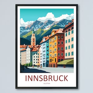 Innsbruck Print Innsbruck Home Decor Landscape Art Print Innsbruck Wall Art for Austria Enthusiast Gift Wall Hanging Innsbruck Austria Print