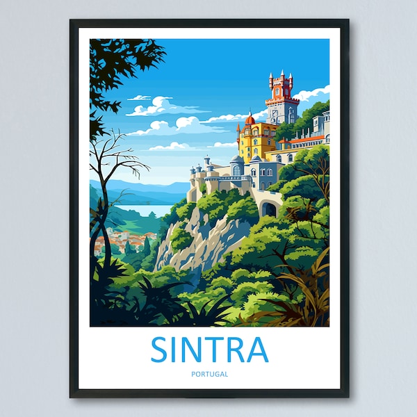 Sintra Reise Print Wandkunst Sintra Wandbehang Wohnkultur Sintra Geschenk Kunstliebhaber Portugal Kunstliebhaber Geschenk Sintra Wanddekor Sintra Reise