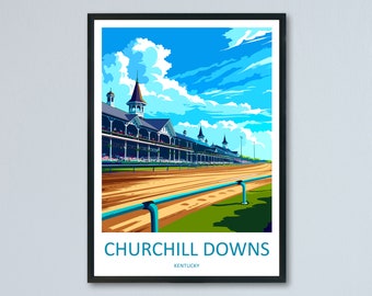 Churchill Downs Travel Print Wall Art Churchill Downs Wall Hanging Home Decor kentucky Gift Art Lovers Wall Art Print Art Churchill Downs