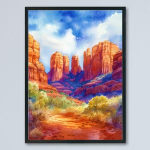 Sedona watercolor poster Wall Art Sedona Wall Hanging Home Décor Sedona Gift Art Lovers Arizona Art Lover Gift Arizona wall art