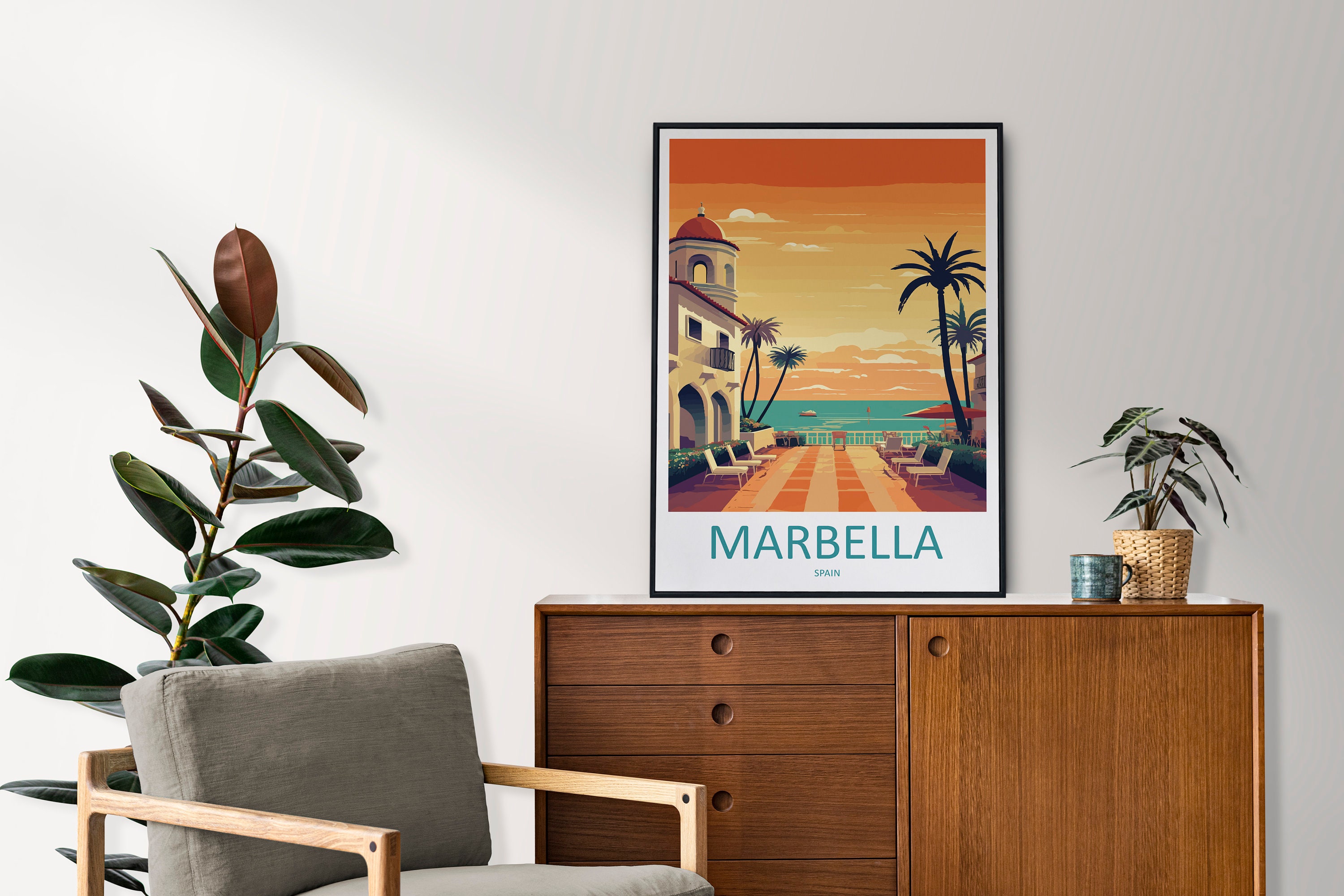 Marbella Herlipto Marbella Panel Printed Dress Panel Printed Dress 