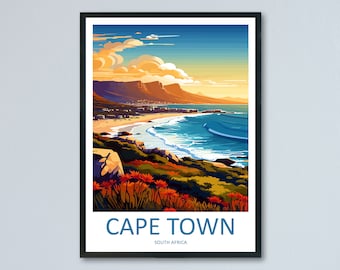 Cape Town Travel Print Wall Art Cape Town Wall Hanging Home Décor Cape Town Gift Art Lovers South Africa Art Print Cape Town Wall Décor Art
