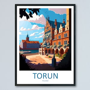 Torun Travel Print Wall Art Torun Wall Hanging Home Décor Torun Gift Art Lovers Poland Art Lover Gift Torun Travel Wall Art