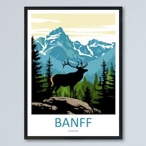 Banff National Park Travel Print Wall Art Banff Wall Hanging Home Décor Banff Gift Art Lovers Canada Art Lover Gift