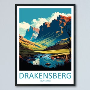 Drakensberg Travel Print Wall Art Drakensberg Wall Hanging Home Décor Drakensberg Gift Lovers South Africa Art Print Drakensberg Wall Print