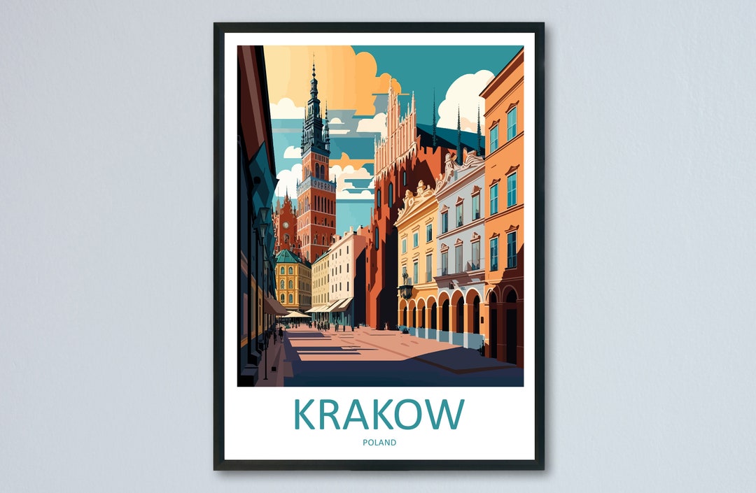 Krakow Travel Print Wall Art Krakow Wall Hanging Home Décor Krakow Gift