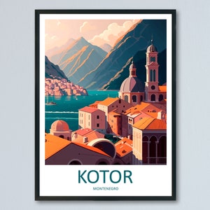 Kotor Print Kotor Home Décor Landscape Art Print Kotor Wall Art for Montenegro Enthusiast Gift Wall Hanging Kotor Montenegro Wall Print Art