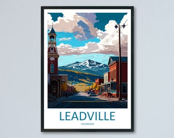 Leadville Travel Print Wall Art Leadville Wall Hanging Home Décor Leadville Gift Art Lovers Colorado Art Gift Lover Print