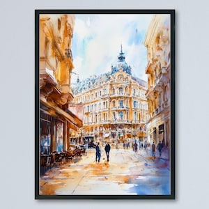 Vienna Watercolor Poster Wall Art Vienna Wall Hanging Home Décor Vienna Gift Art Lovers Austria Art Lover Gift Austria Wall Art