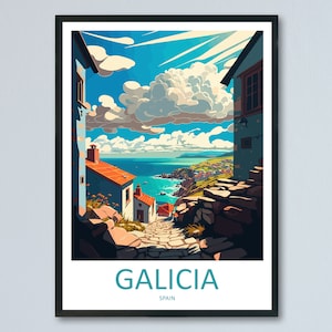 Galicia Travel Print Wall Art Galicia Wall Hanging Home Décor Galicia Gift Art Lovers Spain Art Lover Gift Galicia Wall Décor Galicia Spain