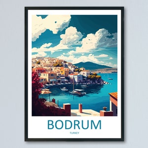 Bodrum Travel Print Wall Art Bodrum Wall Hanging Home Décor Bodrum Gift Art Lovers Turkey Art Lover Gift Bodrum Turkey Travel