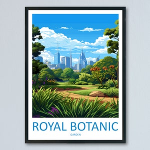 Royal Botanic Garden Reise-Druck Wandkunst Royal Botanic Garden Wandbehang Home Décor Royal Botanic Garden Geschenk Kunstliebhaber