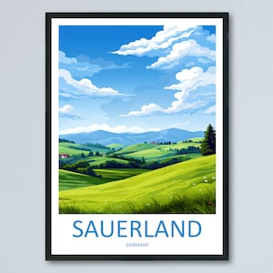 Sauerland Travel Print Sauerland Home Décor Germany Art Print Germany Sauerland Wall Print For Sauerland Gift For Germany Wall