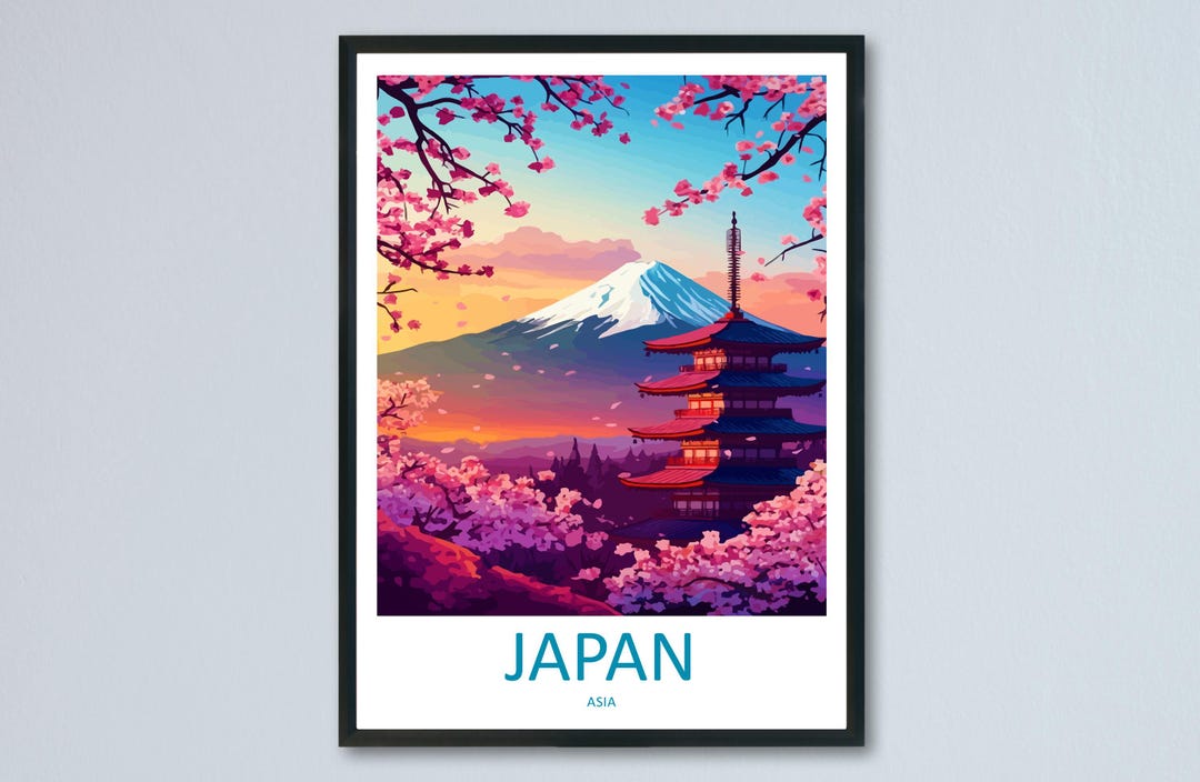 Japan Travel Print Japan Wall Art Asian Landscape Poster Cultural Decor ...