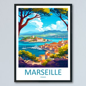 Marseille Print Marseille Home Decor Cityscape Art Print Marseille Wall Art for Travel Enthusiast Gift Wall Hanging Marseille France Poster