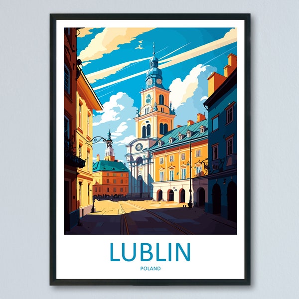 Lublin Travel Print Wall Art Lublin Wall Hanging Home Décor Lublin Gift Art Lovers Poland Art Lover Gift Lublin Travel Wall Art