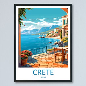 Crete Travel Print Wall Art Crete Greece Wall Hanging Home Decoration Crete Gift Art Lovers Wall Art Print Crete Wall Décor Greece Poster