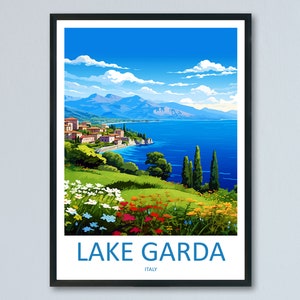 Lake Garda Travel Print Wall Art Lake Garda Wall Hanging Home Decoration Lake Garda Gift Art Lovers Wall Art Print Art Lake Garda Travel Art