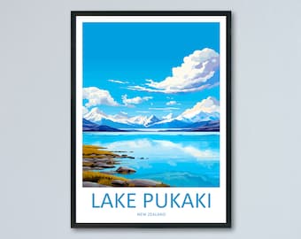 Lake Pukaki Travel Print Wall Art Lake Pukaki Wall Hanging Home Décor Lake Pukaki Gift Art Lovers New Zealand Art Lover Gift Lake Pukaki