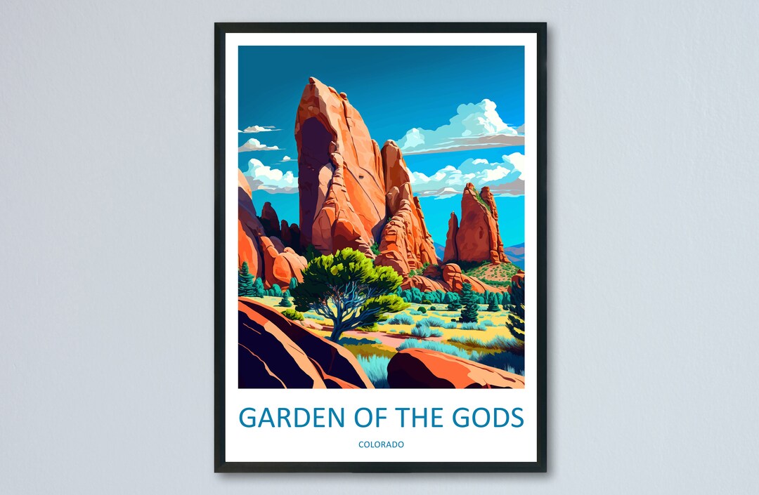 Gardens of the Gods Travel Print Wall Art Gardens of the Gods Wall