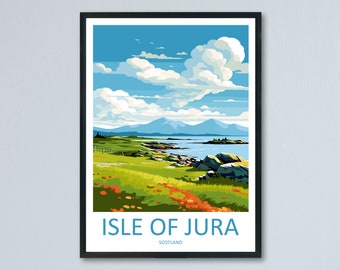 Isle Of Jura Travel Print Wall Art Isle Of Jura Wall Hanging Home Décor Isle Of Jura Gift Art Lovers Scotland Art Lover Travel Gift