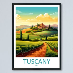 Tuscany Travel Print Wall Art Tuscany Italy Wall Hanging Home Decoration Tuscany Gift Art Lovers Wall Art Print Tuscany Italy Art Tuscany