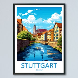 Stuttgart  Travel Print Wall Art Stuttgart Wall Hanging Home Decor Stuttgart Gift Art Lovers Wall Art Print Art Stuttgart Germany