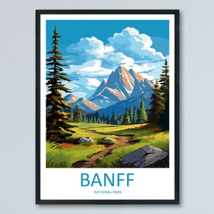 Banff National Park Travel Print Wall Art Banff Wall Hanging Home Décor Banff Gift Art Lovers Canada Art Lover Gift Banff Gift