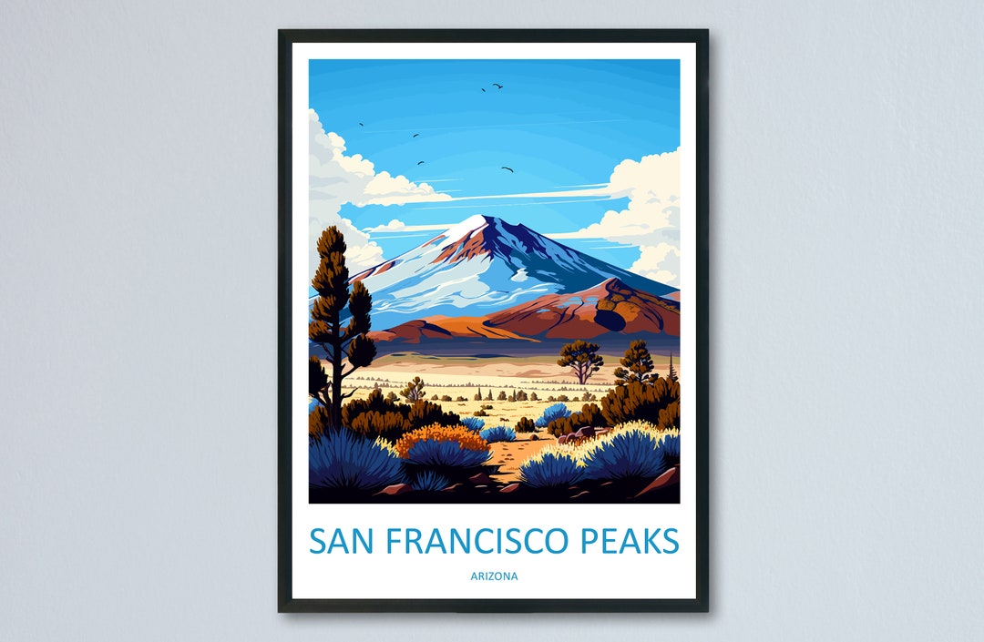 San Francisco Peaks Travel Print Wall Art San Francisco Peaks Wall Hanging Home Décor San