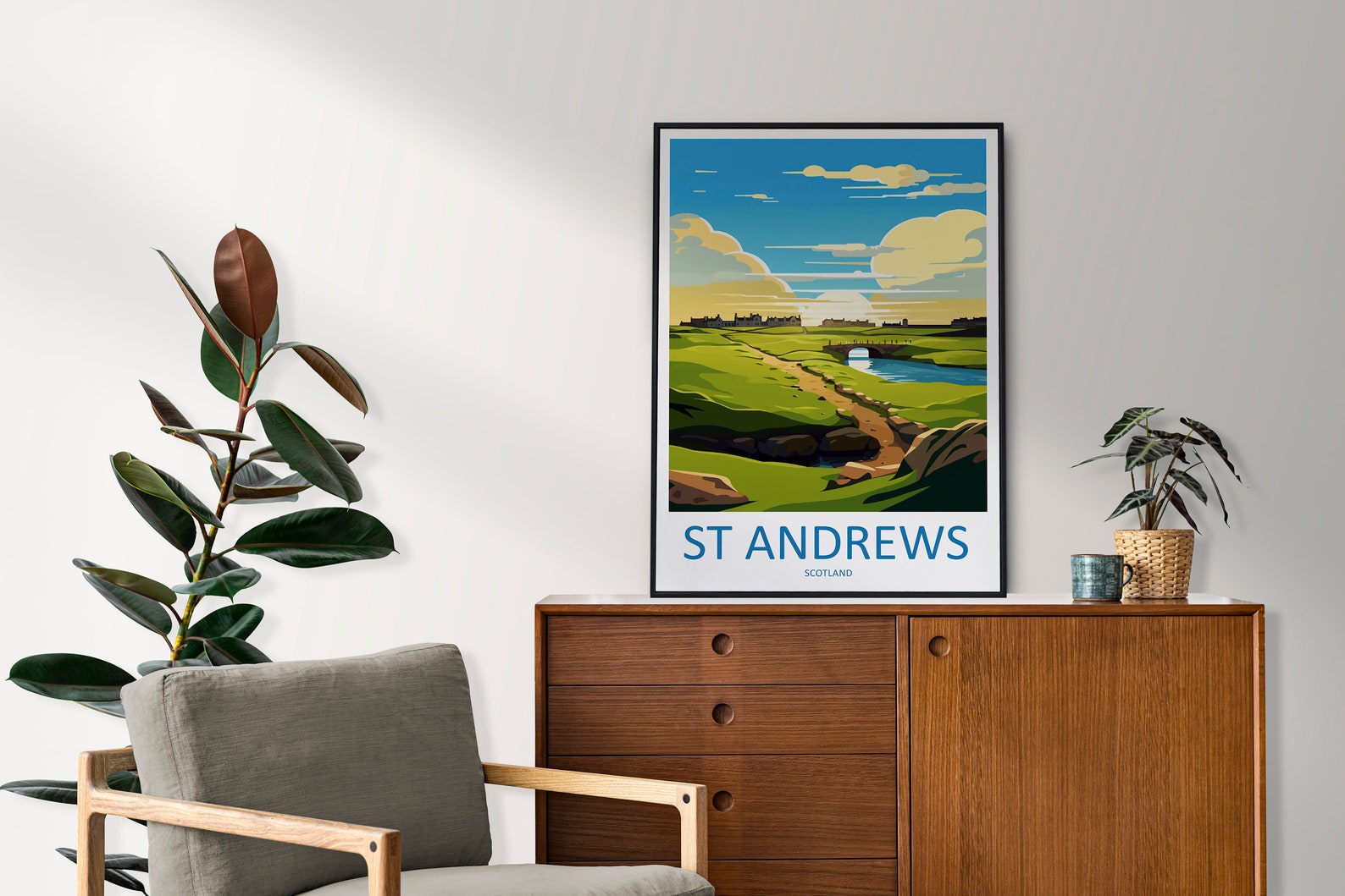 St Andrews Golf Course Travel Print Wall Art St Andrews Wall Hanging ...