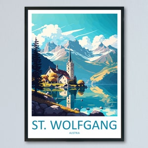 St. Wolfgang Travel Print Wall Art St. Wolfgang Wall Hanging Home Décor St. Wolfgang Gift Art Lovers Austria Art Lover Gift St. Wolfgang