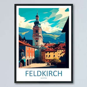 Feldkirch Travel Print Wall Art Feldkirch Wall Hanging Home Décor Feldkirch Gift Art Lovers Austria Art Lover Gift Feldkirch Travel Poster