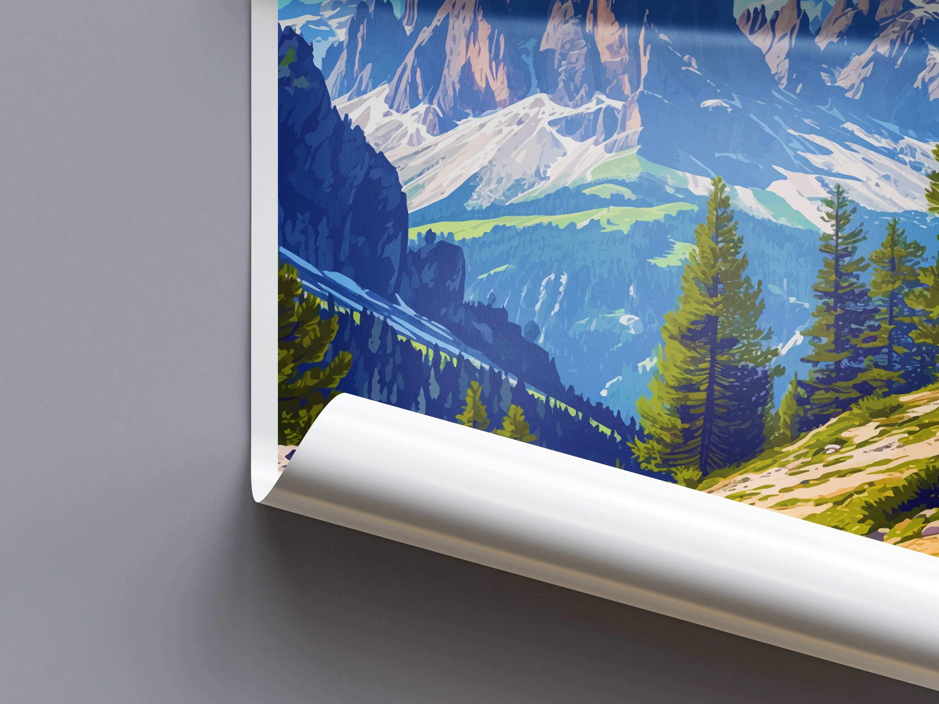 Voyage Des Dolomites - Italie Affiche 13x18 cm | 5x7 vendu par Halie Voyage Des Dolomites - Italie Affiche 13x18 cm | 5x7 vendu par Halie