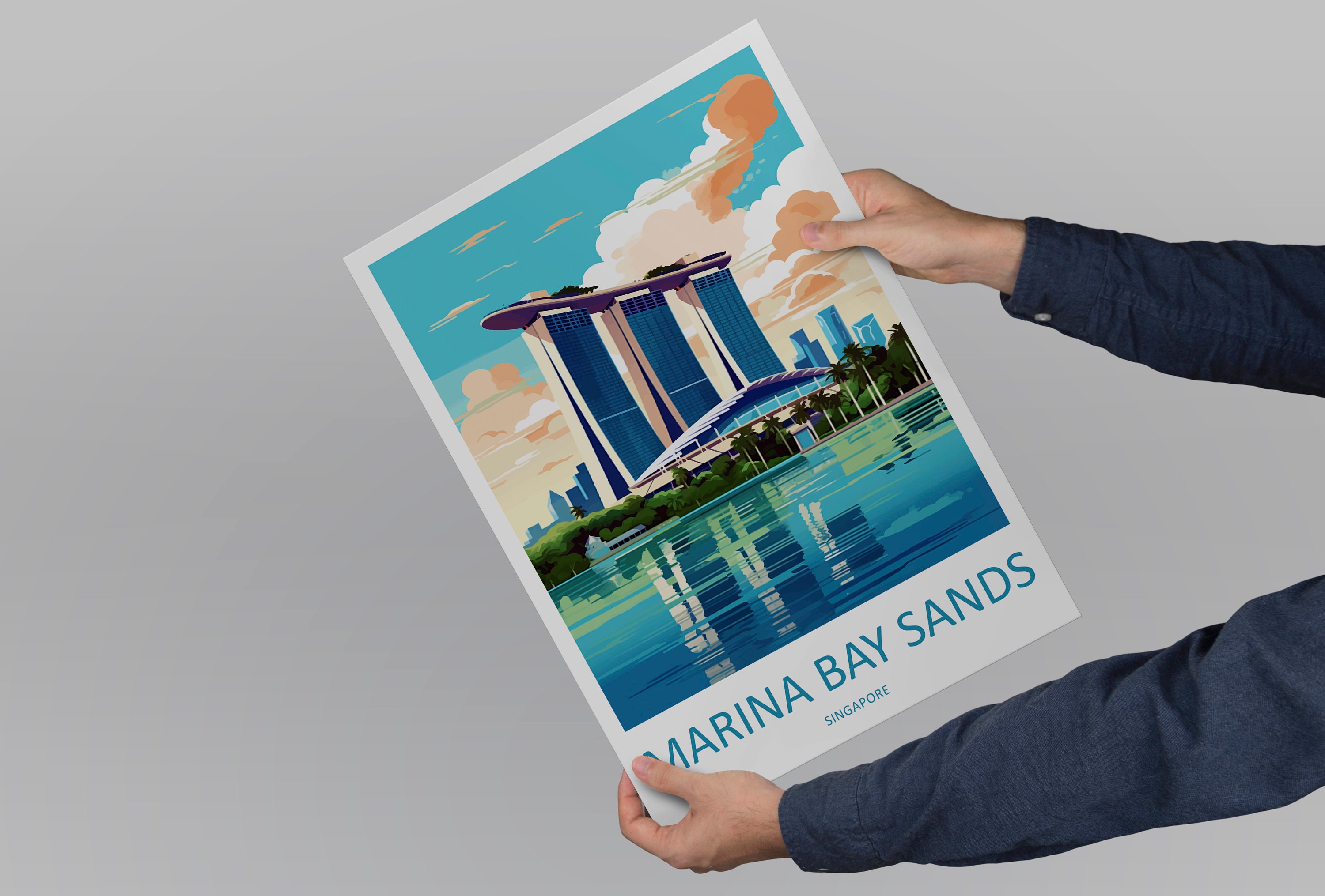 Marina Bay Sands Travel Print Wall Art Marina Bay Sands Wall