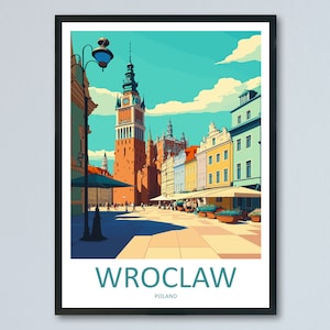 Wroclaw Travel Print Wroclaw Home Decor European City Art Print Wroclaw Wall Art for Poland Enthusiast Gift Wall Hanging Wroclaw Poland Art