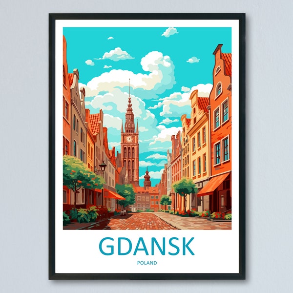 Gdansk Travel Print Gdansk Polish Home Décor Gdansk Art Print Polish Baltic coast Room Print For Polish Gift Art Poster Wall Art For Poland