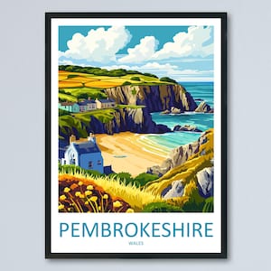 Pembrokeshire Print Pembrokeshire Home Decor Landscape Art Print Pembrokeshire Wall Art Nature Enthusiast Gift Wall Hanging Pembrokeshire