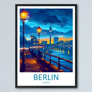 Berlin Reise Print Wand Kunst Berlin Wandbehang Home Dekor Berlin Geschenk Kunstliebhaber Deutschland Kunst Liebhaber Geschenk Berlin Wand Dekoration Berlin Print