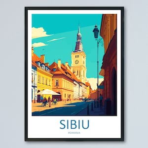 Sibui Travel Print Sibui Home Décor Romania Art Print Sibui Wall Print For Romania Gift Wall Hanging Sibui Artwork Décor Poster Sibui Print