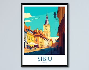 Sibui Travel Print Sibui Home Décor Romania Art Print Sibui Wall Print For Romania Gift Wall Hanging Sibui Artwork Décor Poster Sibui Print