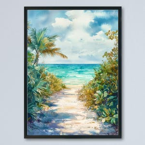 Akumal Watercolor Poster Wall Art Akumal Wall Hanging Home Décor Akumal Gift Art Lovers Mexico Wall Art