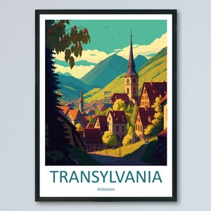Transylvania Travel Print Transylvania Home Décor Romania Art Print Romania Village Room Print For Transylvania Gift Art Poster Wall Art