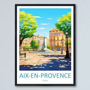 Aix En Provence Travel Print Wall Art Aix En Provence Wall Hanging Home Décor Aix En Provence Gift Art Lovers France Art Lover Gift