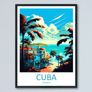 Cuba Travel Print Wall Art Cuba Wall Hanging Home Décor Cuba Gift Art Lovers Wall Art Caribbean Travel Print Poster Gift For Caribbean Art