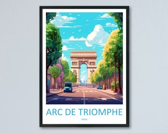 Impressão de viagem do Arco do Triunfo, arte de parede, decoração de parede do Arco do Triunfo, presente para amantes da arte, França, presente para amantes da arte, Paris