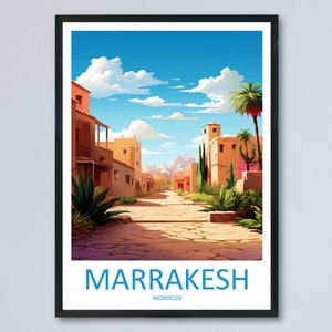 Marrakesh Travel Print Wall Art Marrakesh Wall Hanging Home Décor Marrakesh Gift Art Lovers Morocco Art Lover Gift Wall Art Morocco Art