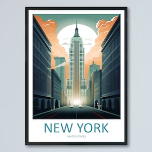 New York Travel Print Wall Art New York Wall Hanging Home Décor New York Gift Art Lovers New York State Art Gift Lover Print