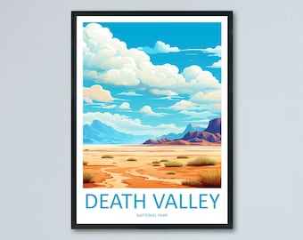 Death Valley National Park reizen afdrukken kunst aan de muur Death Valley muur hangende huisinrichting Death Valley cadeau kunstliefhebbers Californië kunstliefhebber cadeau
