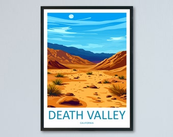 Death Valley National Park reizen afdrukken kunst aan de muur Death Valley muur hangende huisinrichting Death Valley cadeau kunstliefhebbers Californië kunstliefhebber cadeau