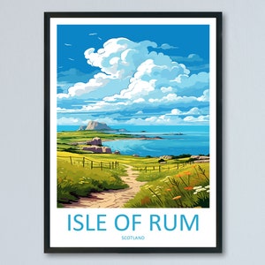 Isle Of Rum Travel Print Wall Art Isle Of Rum Wall Hanging Home Décor Isle Of Rum Gift Art Lovers Scotland Art Lover Travel Gift